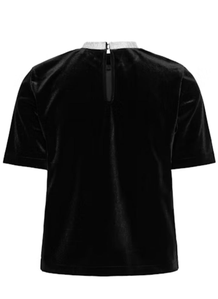 TRUE BLACK PERLINA SHORT BLOUSE