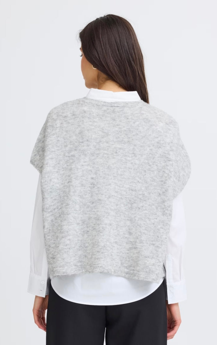 LIGHT GREY MELANGE SANNY CARDIGAN