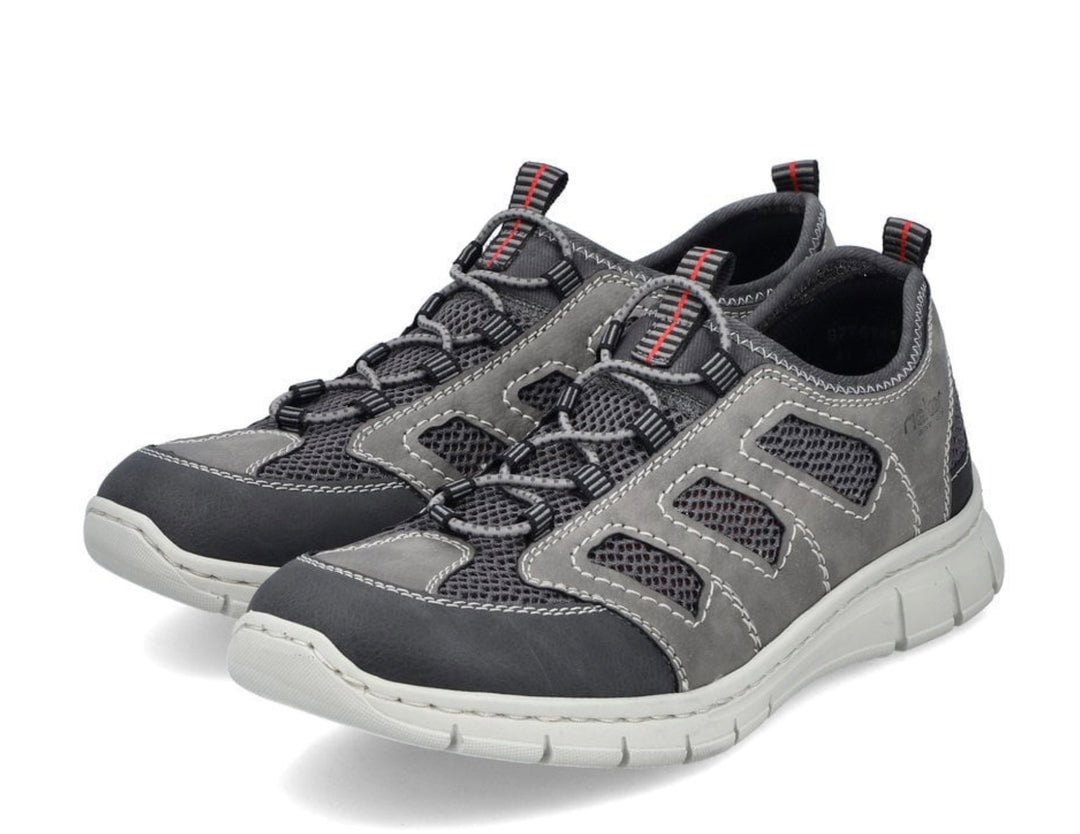 MENS GREY ELASTICATED TRAINER