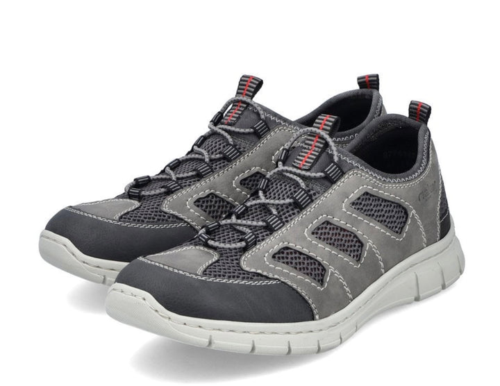 MENS GREY ELASTICATED TRAINER