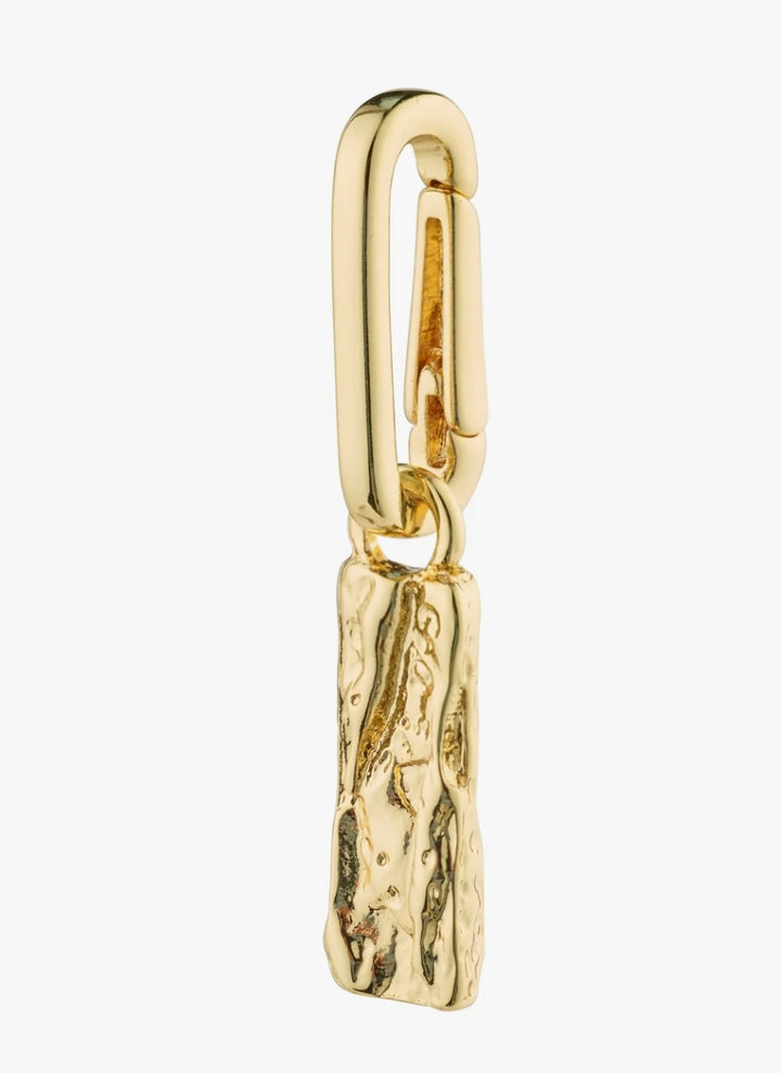 CHARM GOLD PLATED RECYCLED TAG PENDANT