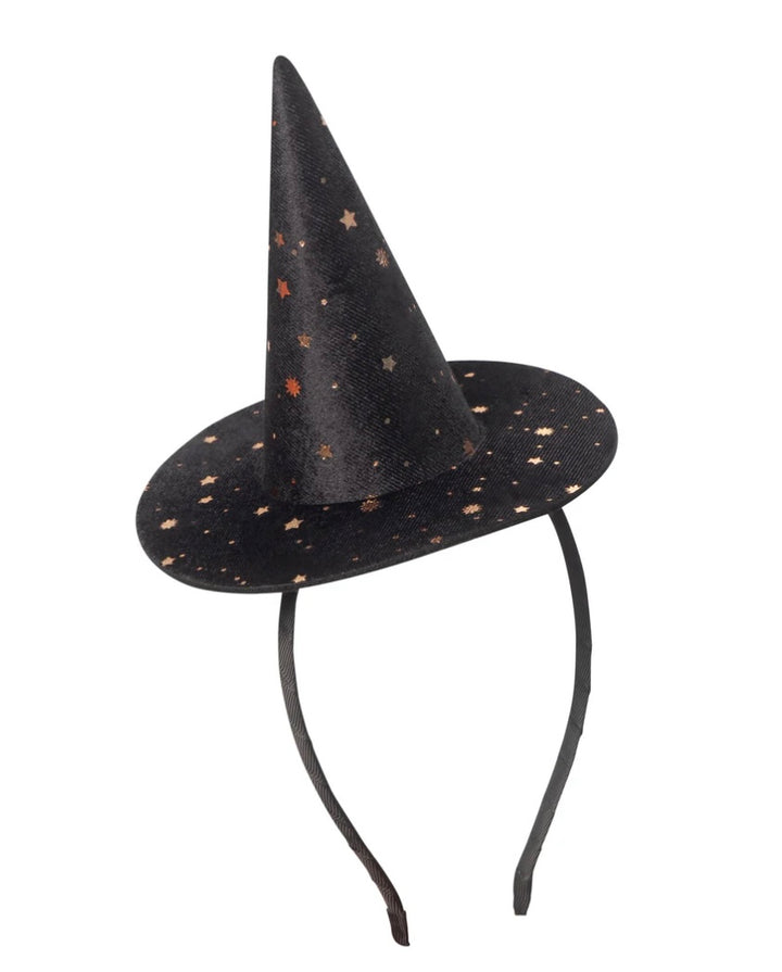 STARRY VELVET MINI WITCH HAT