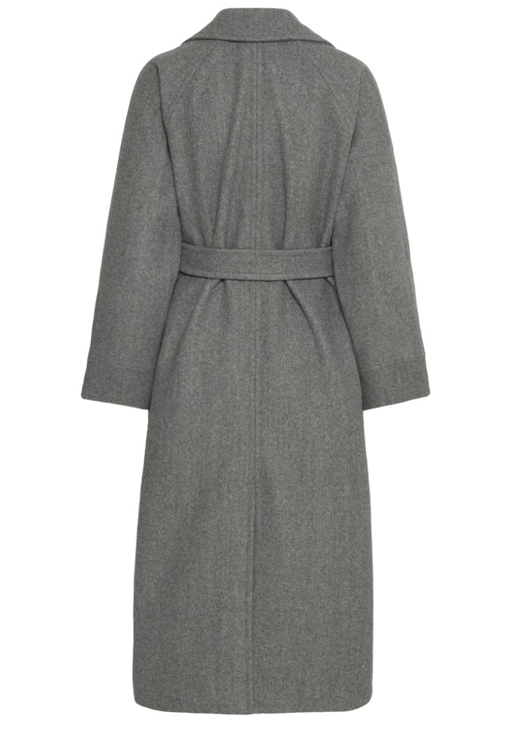 MID GREY MELANGE CILIA TRENCH COAT