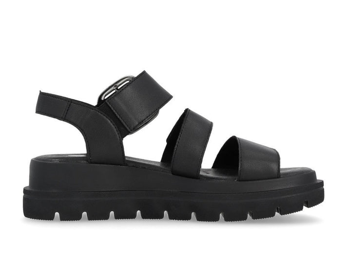 BLACK CHUNKY BLACK VELCRO SANDAL