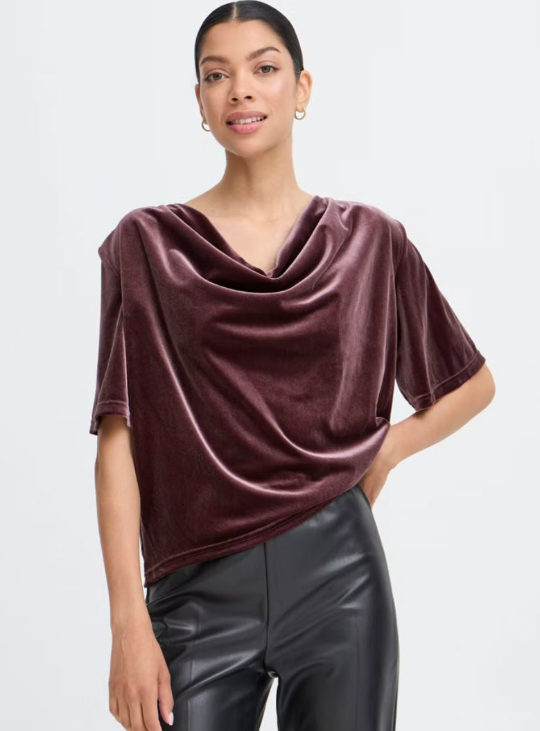 FUDGE PERLINA DRAPING BLOUSE
