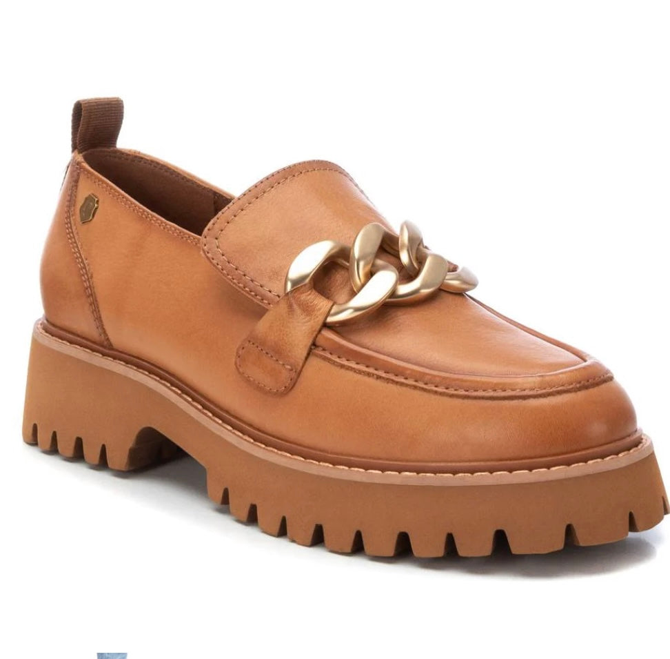 TAN LEATHER LADIES LOAFER