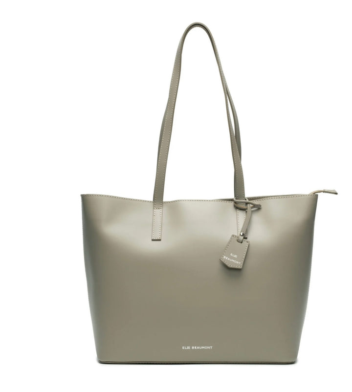 ELIE BEAUMONT LIGHT GREY TOTE BAG