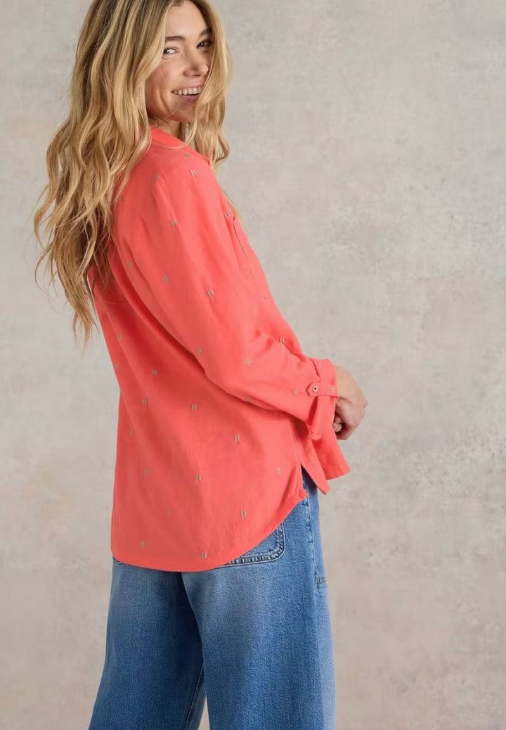 BRIGHT PINK SOPHIE ORGANIC COTTON SHIRT