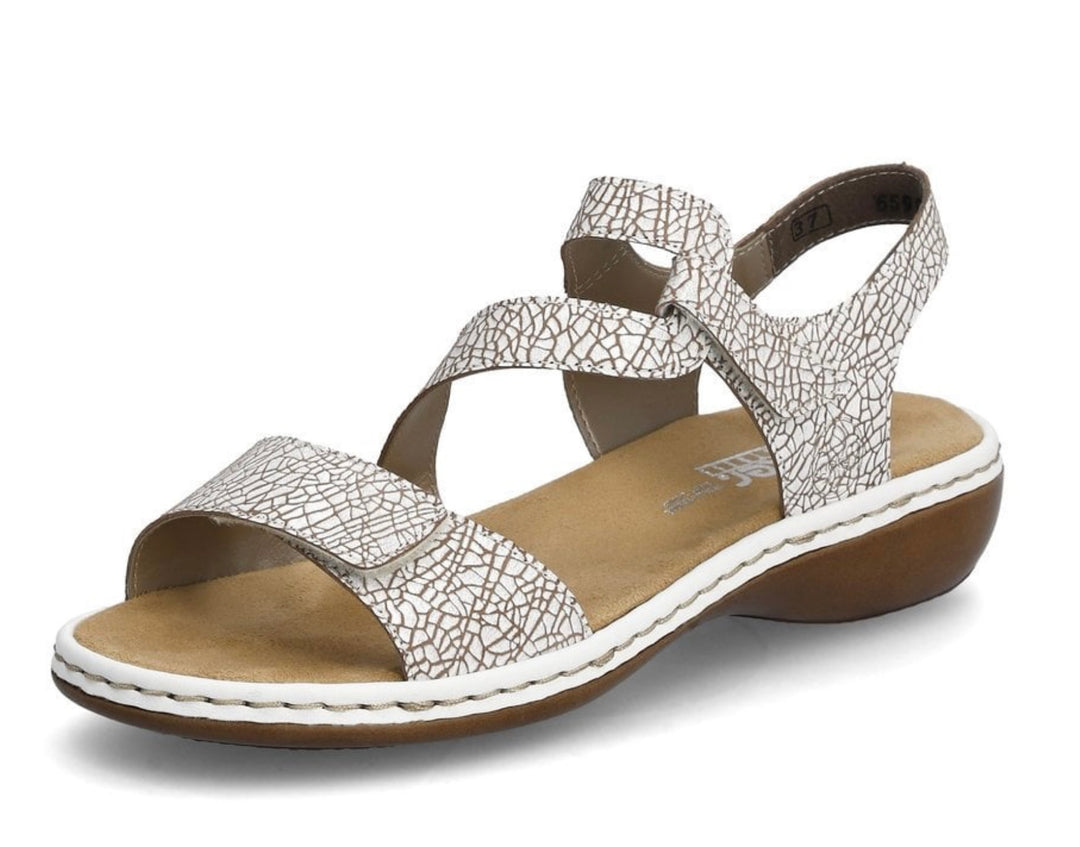 WHITE VELCRO SANDAL