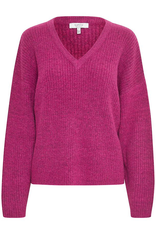 FESTIVAL FUCHSIA ONEMA V NECK JUMPER