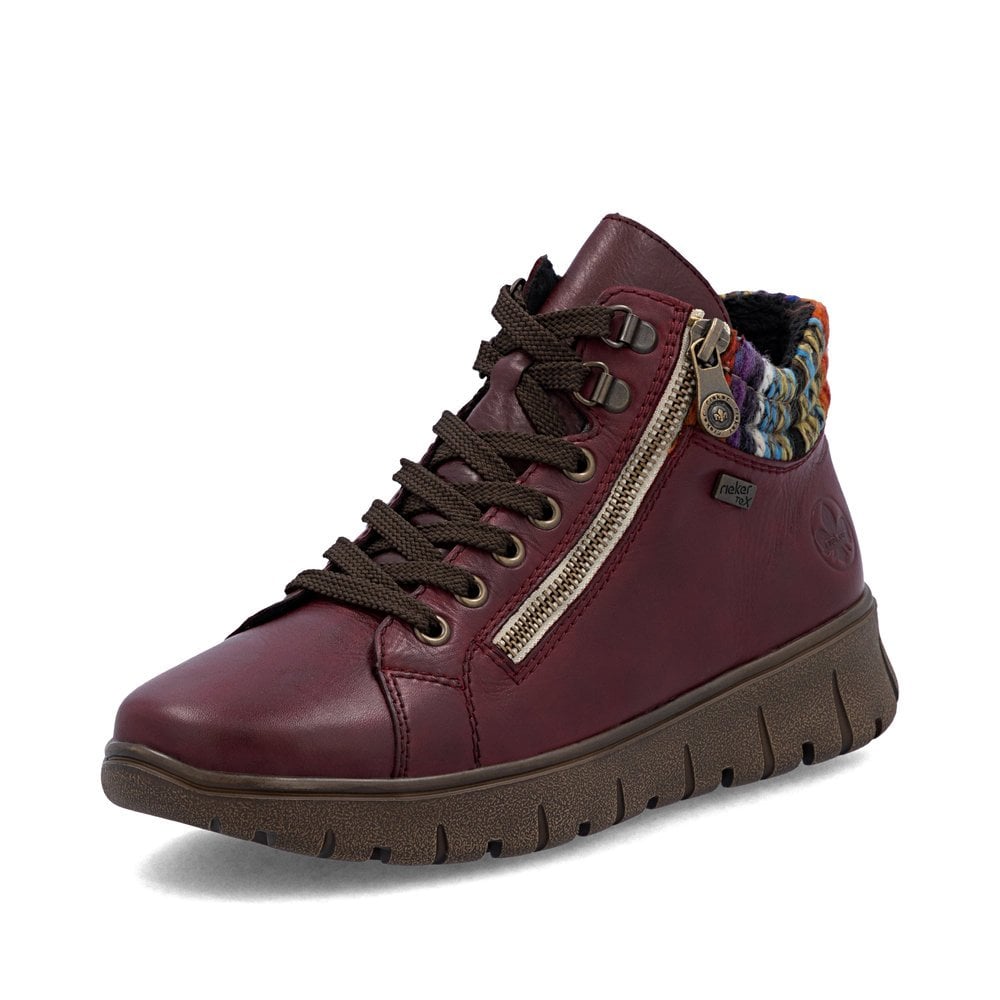 RED ZIP UP BOOT