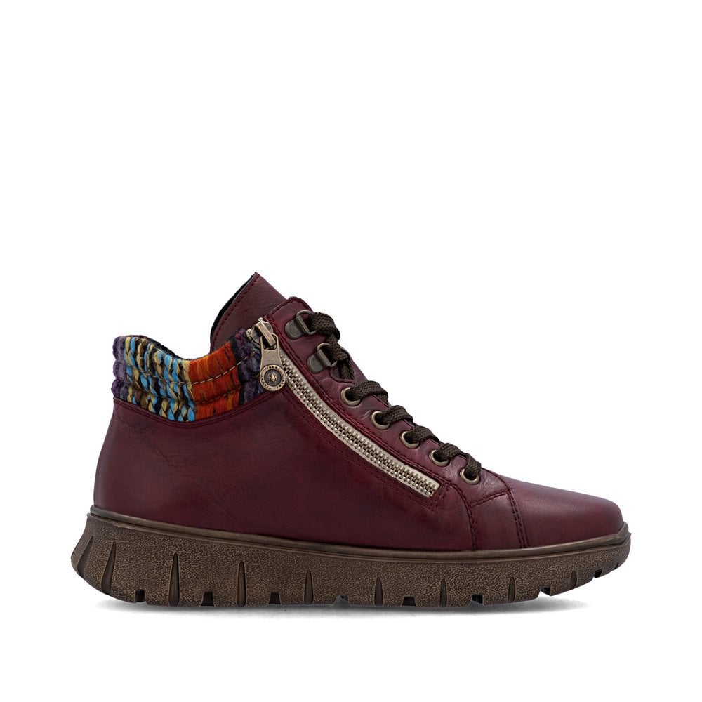 RED ZIP UP BOOT