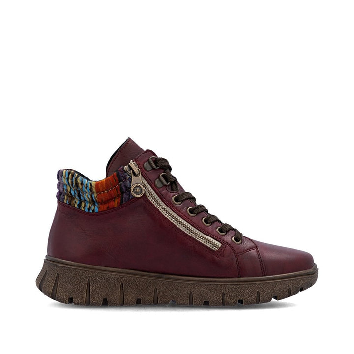 RED ZIP UP BOOT