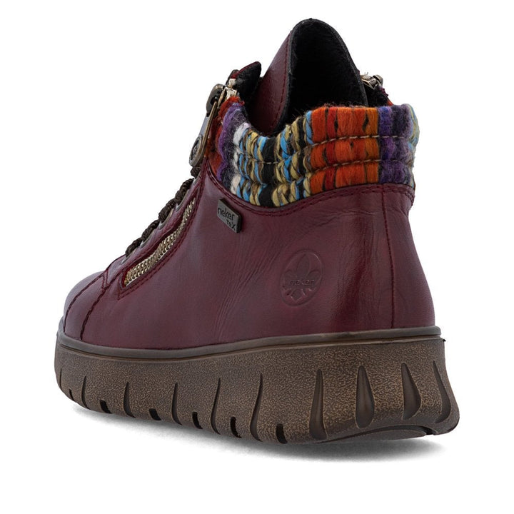 RED ZIP UP BOOT