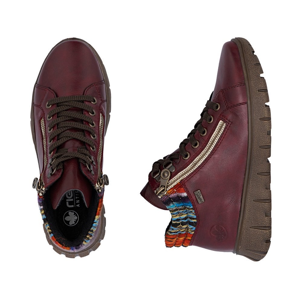 RED ZIP UP BOOT