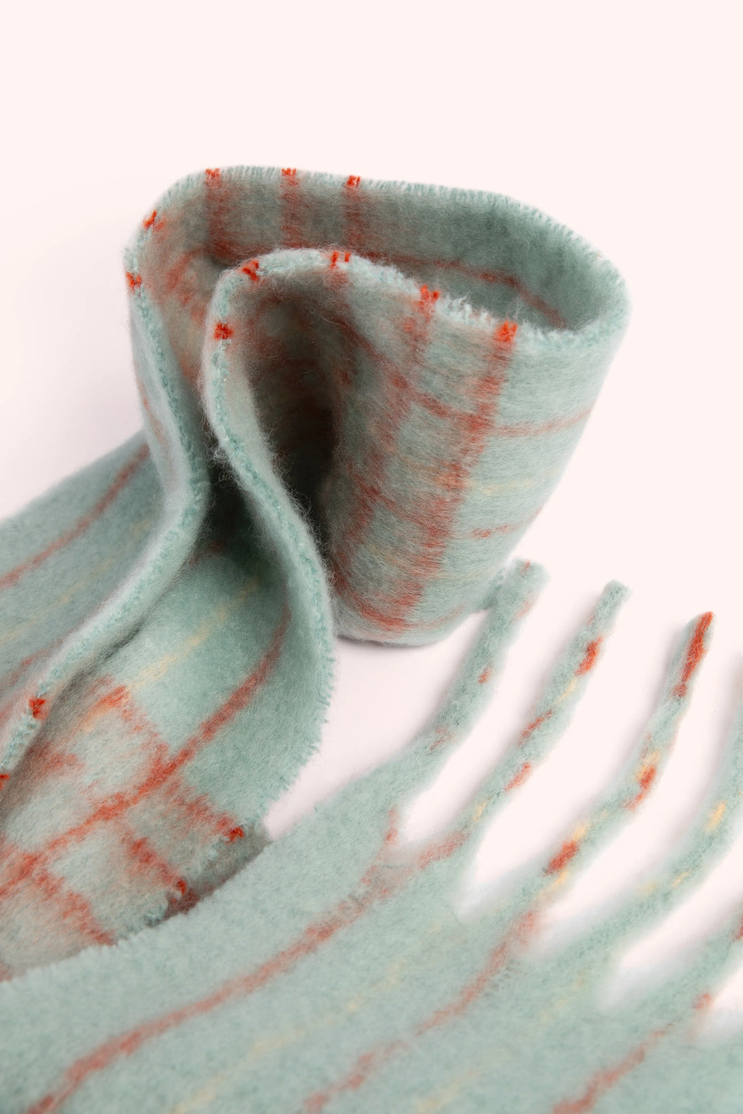 ICE & TANGERINE ANGELICA CHECK SCARF