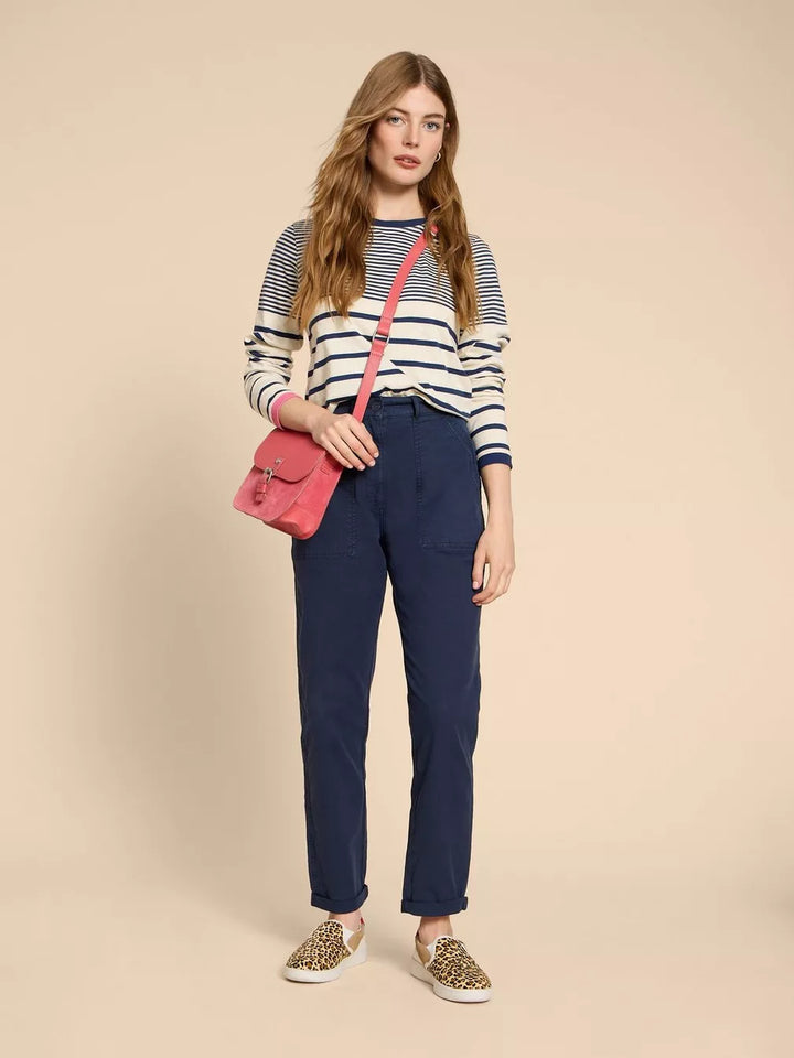 DARK NAVY TWISTER CHINO TROUSER