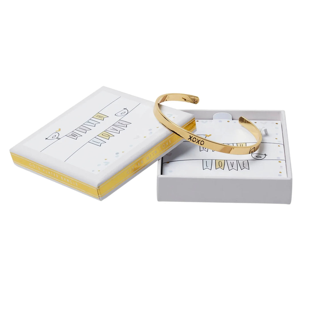 WITH LOVE GOLD BANGLE