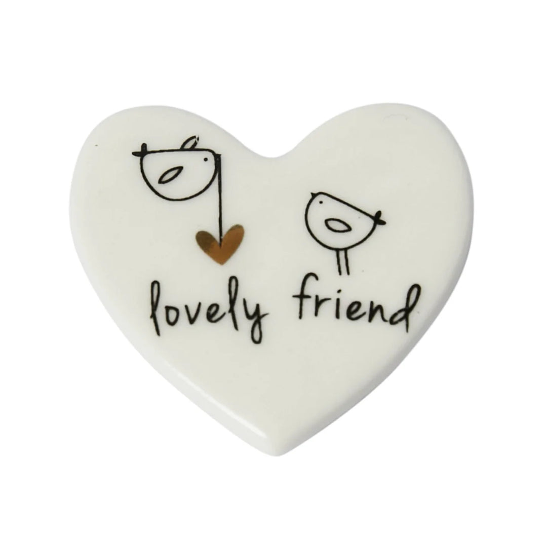 LOVELY FRIEND CERAMIC HEART TOKEN