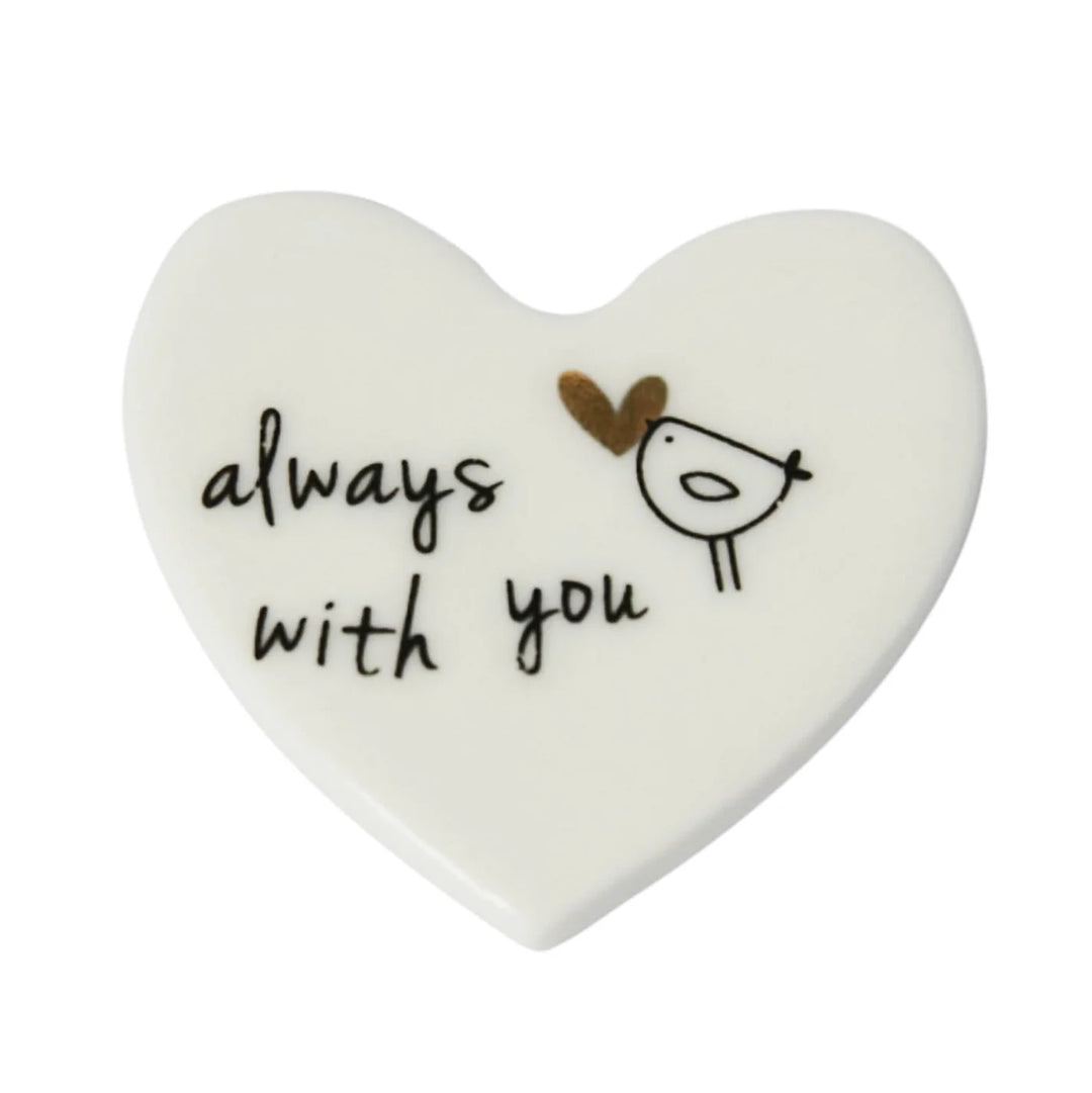 ALWAYS WITH YOU CERAMIC HEART TOKEN