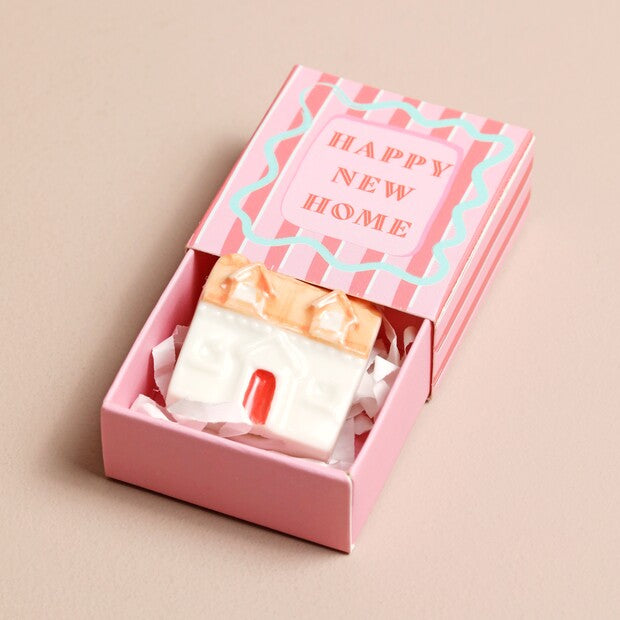 TINY MATCHBOX CERAMIC HOUSE TOKEN