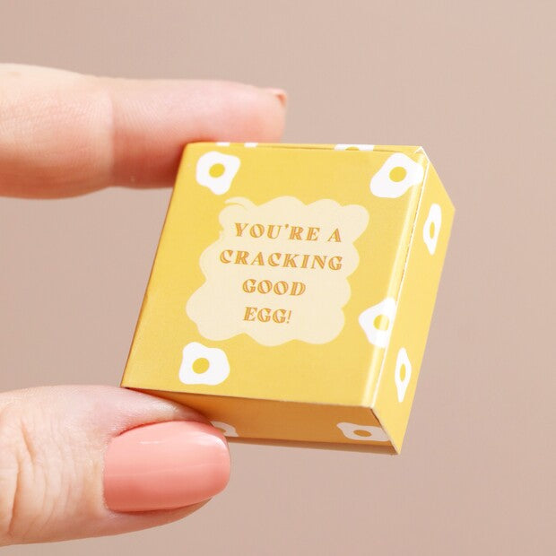 TINY MATCHBOX CERAMIC EGG TOKEN