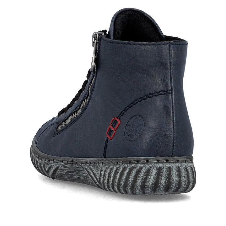 BLUE ZIP & LACE UP SHOE BOOT