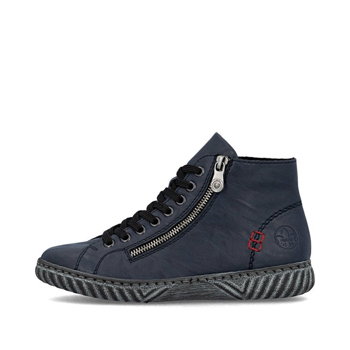 BLUE ZIP & LACE UP SHOE BOOT