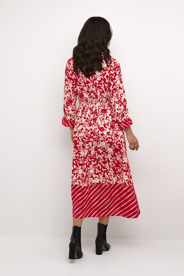 RED FLOWER MIX UMAY DRESS