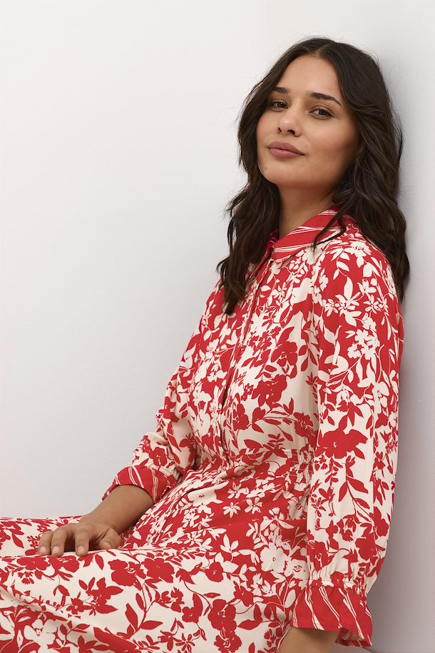 RED FLOWER MIX UMAY DRESS