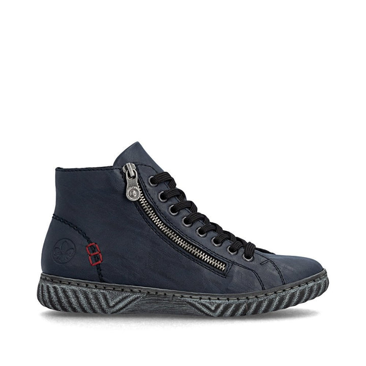 BLUE ZIP & LACE UP SHOE BOOT