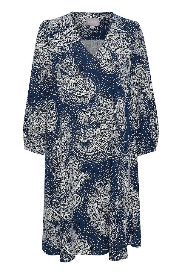 BLUE & WHITE PAISLEY PRINT POLLY TUNIC DRESS