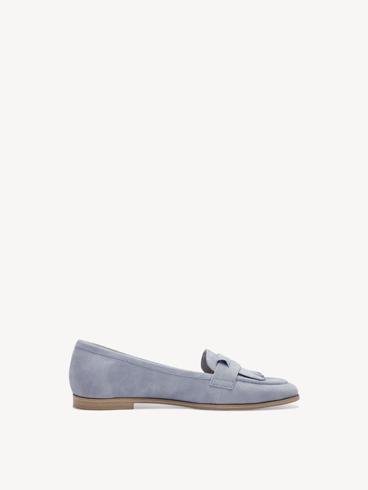 LIGHT BLUE LEATHER SLIPPER SHOE