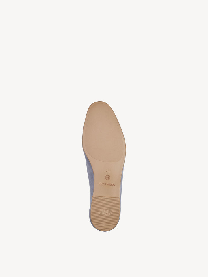 LIGHT BLUE LEATHER SLIPPER SHOE