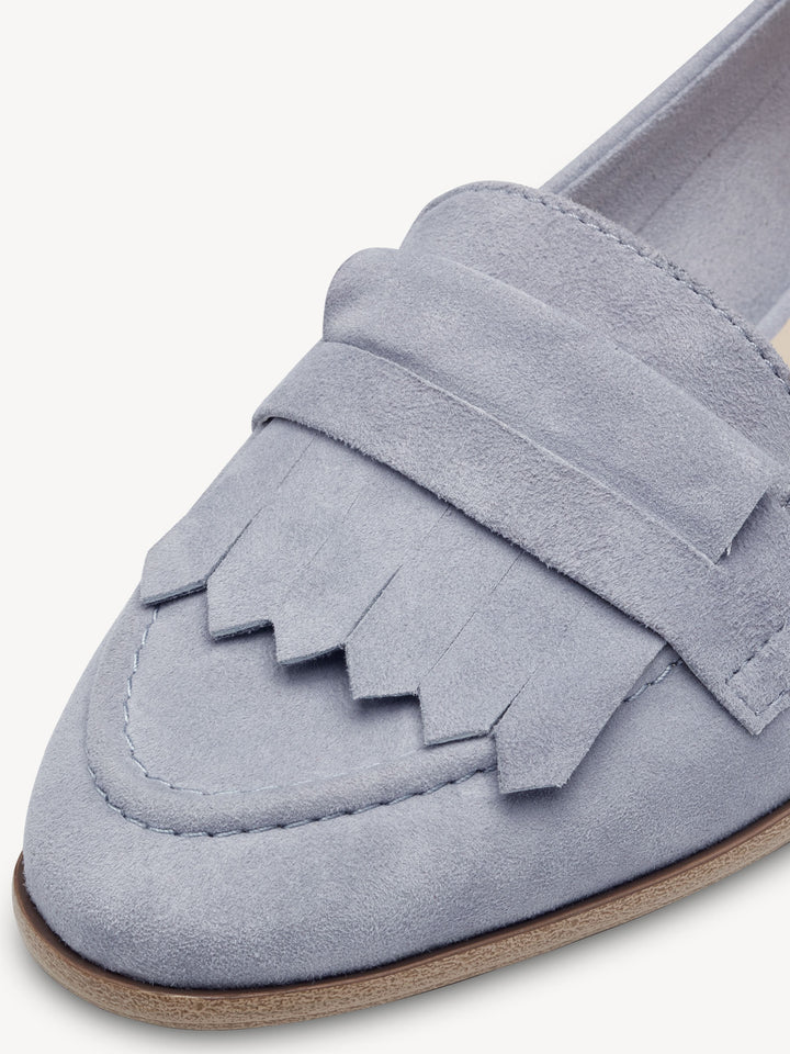 LIGHT BLUE LEATHER SLIPPER SHOE