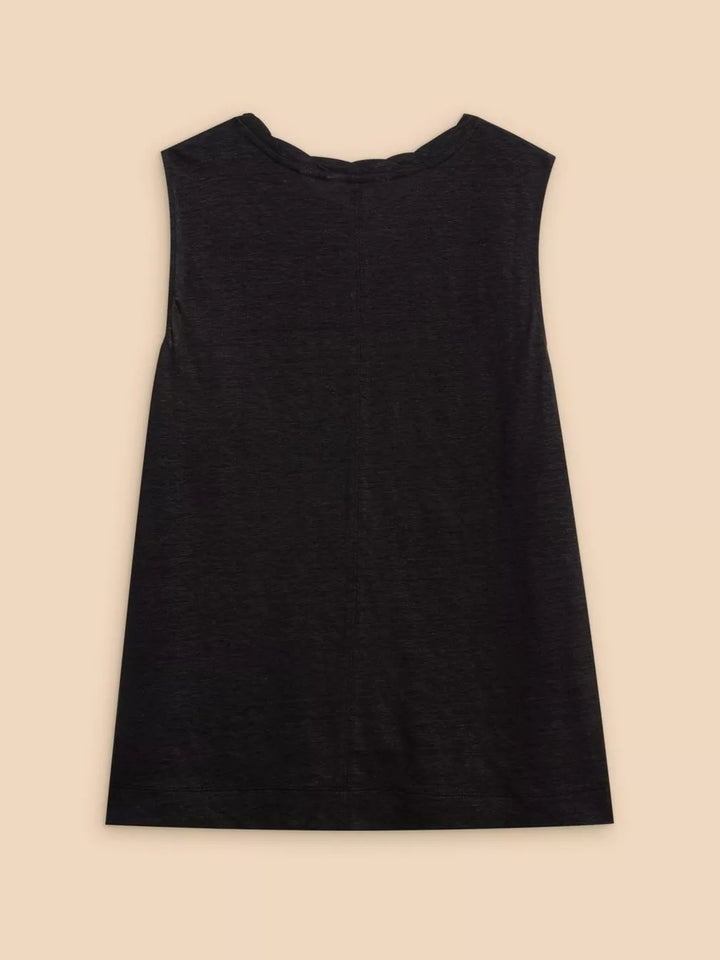 BLACK RYLEE LINEN VEST