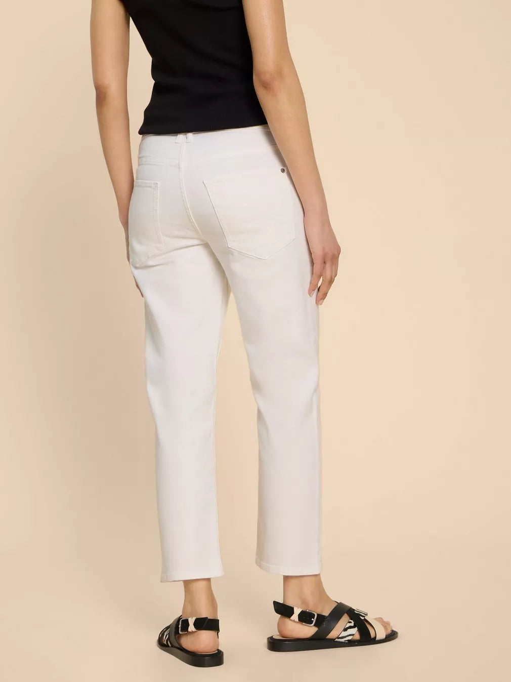 NAT WHITE BLAKE STRAIGHT CROP JEAN