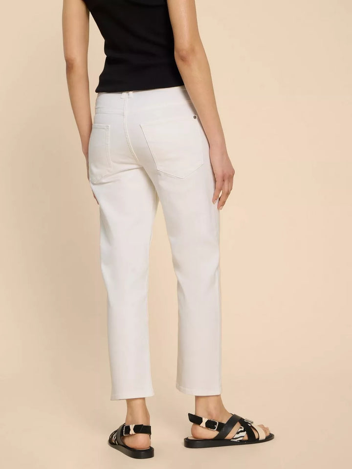 NAT WHITE BLAKE STRAIGHT CROP JEAN