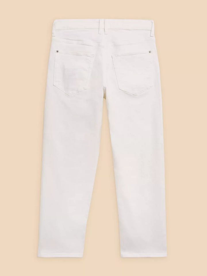 NAT WHITE BLAKE STRAIGHT CROP JEAN