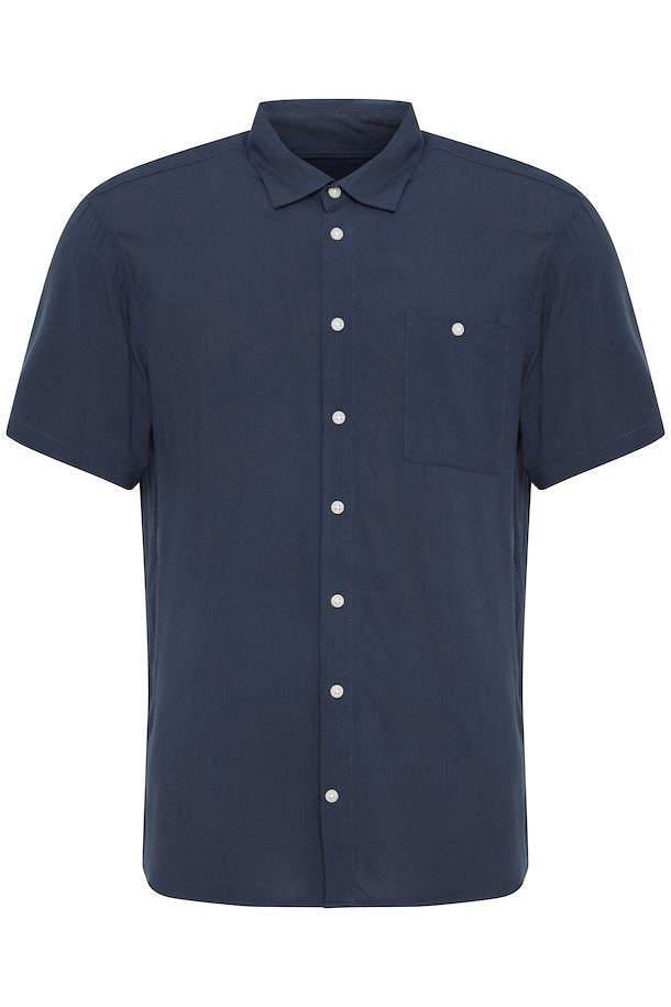 DRESS BLUE SHORT SLEEVED SHIRT