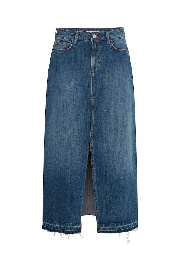 MID BLUE DENIM KOMMA SKIRT