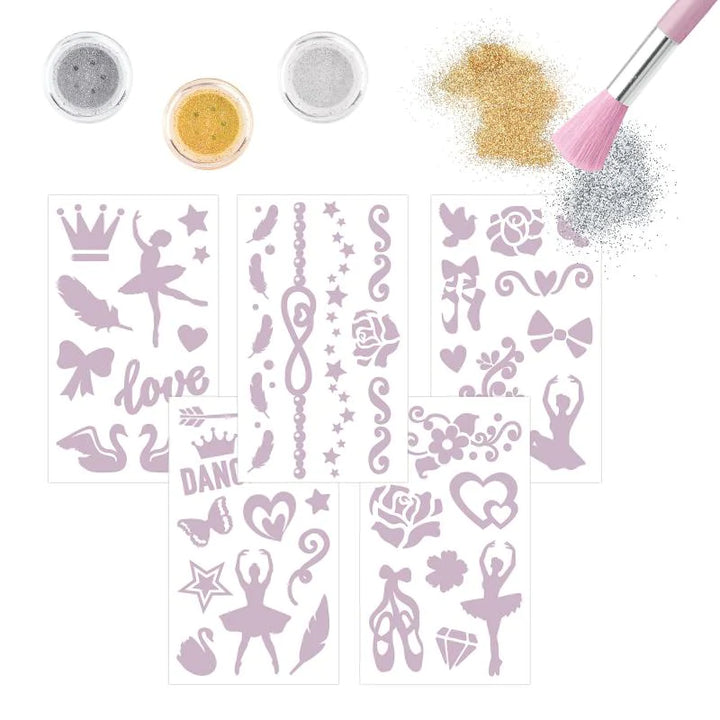 TOP MODEL BALLET GLITTER TATTOO SET