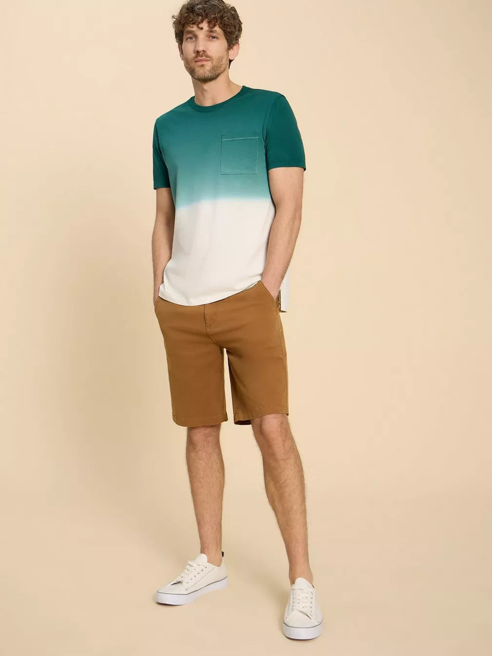 TEAL ABERSOCH DIP DYE TEE