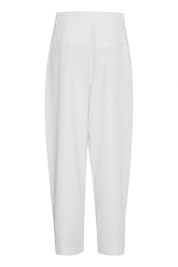 MARSHMALLOW WHITE DECERI BUTTON TROUSER