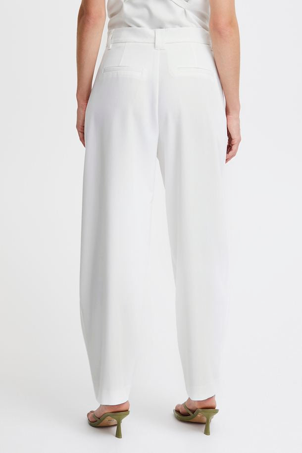 MARSHMALLOW WHITE DECERI BUTTON TROUSER