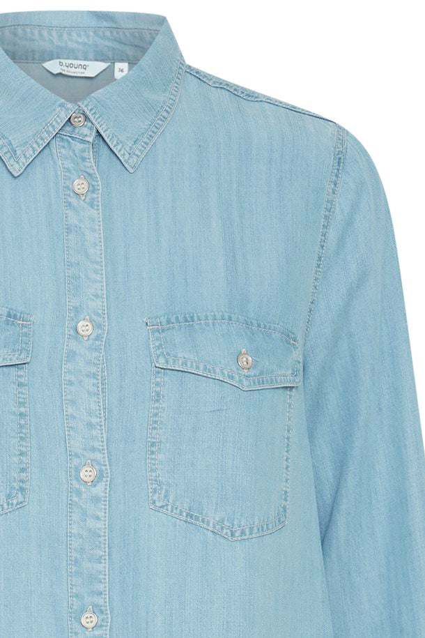 LIGHT BLUE DENIM LANA SHIRT DRESS