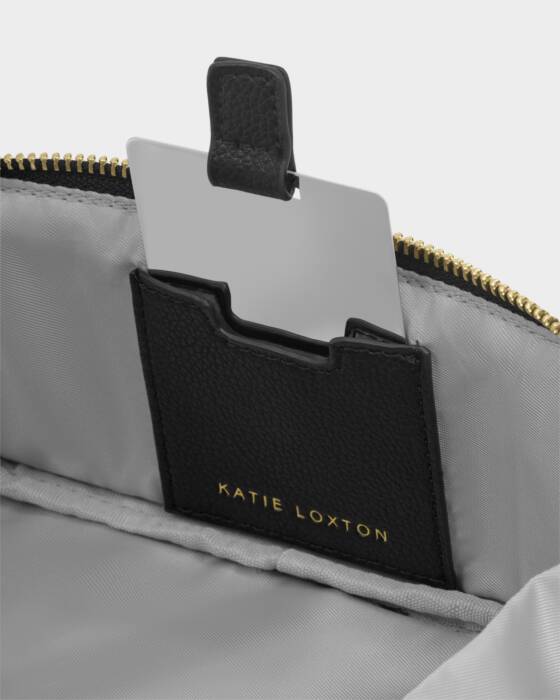 FOLD-OUT MIRROR MAKE UP BAG BLACK