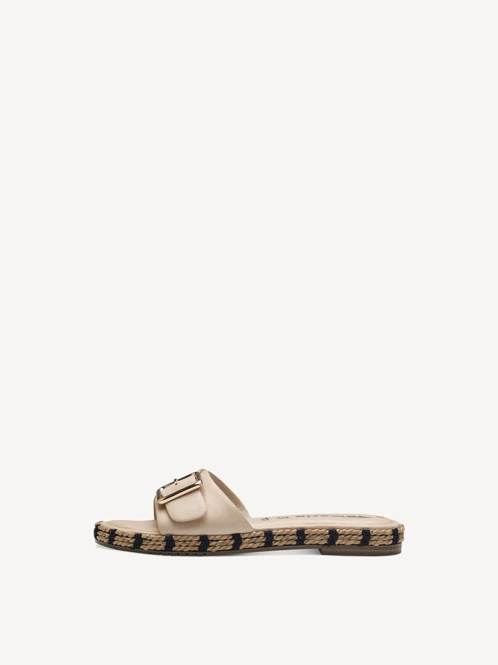 NUDE WOVEN MULE