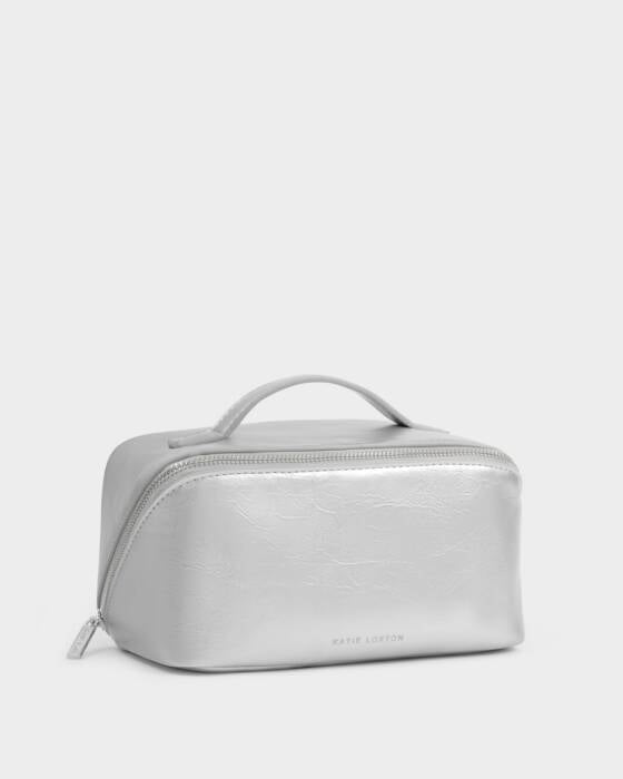 MEDIUM PATENT CRACKLE FOLD-OUT MAKEUP & WASH BAG