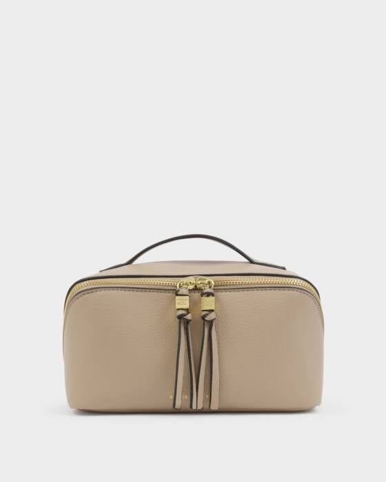 MEDIUM SOHO MAKEUP & WASH BAG LIGHT TAUPE